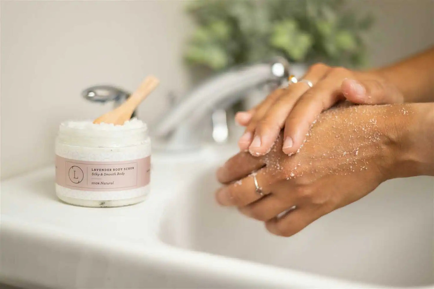 Lavender Body Scrub with CBD & Natural Oils | Exfoliating, Moisturizing & Relaxing Spa Treatment