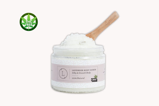 Lavender Body Scrub with CBD & Natural Oils | Exfoliating, Moisturizing & Relaxing Spa Treatment